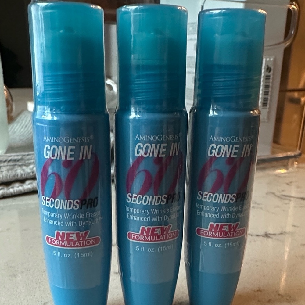 Set of Three (3) AminoGenesis Gone in 60 Seconds Pro Wrinkle Eraser - Blue